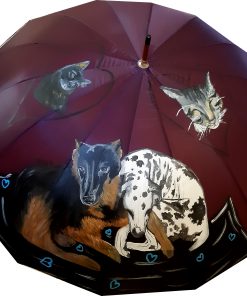 Mis mascotas paraguas pintado bymirene