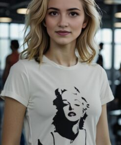 Camiseta pintada a mano Hollywood, con Marilyn Monroe